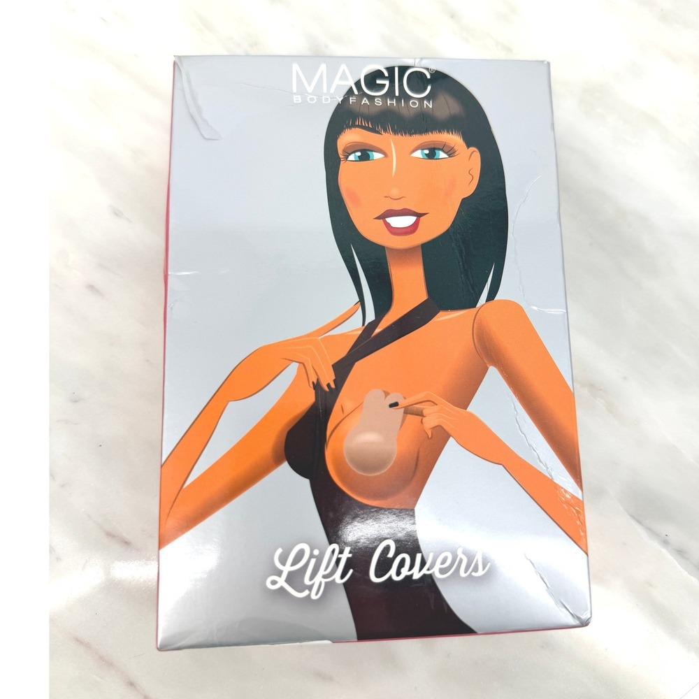 Magic Bodyfashion Lift Covers Black Size L/XL Reusable Adhesive‎ Breast Lift 2pk